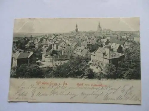 seltene Ansichtskarte Waldenburg 1901