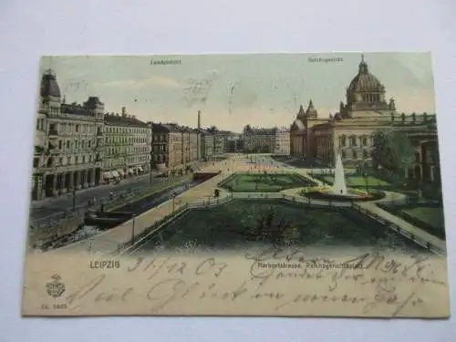 seltene AK Leipzig Landgericht Harkortstrasse 1903