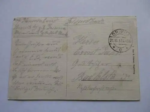 seltene AK Grimma 1917