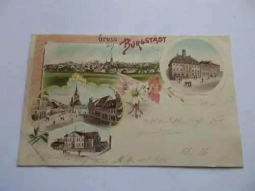 seltene AK Burgstädt  1899