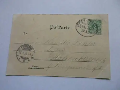 seltene AK Burgstädt  1899