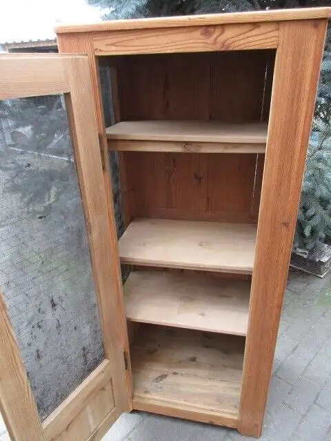 Vorratsschrank Schrank Jugendstil um 1910 Weichholz 1 türig 5