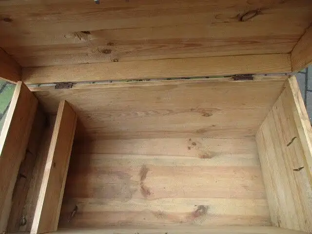 Truhe Jugendstil um 1900 Weichholz Runddeckeltruhe Nr. 6 6