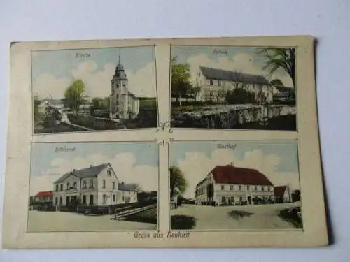 seltene AK Neukirch Gasthof ,Bäckerei usw. 1917
