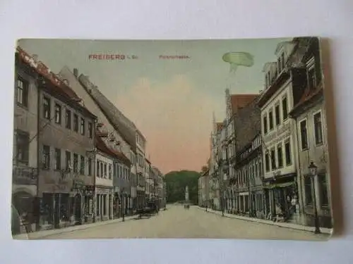 seltene AK Freiberg Petersstraße 1918