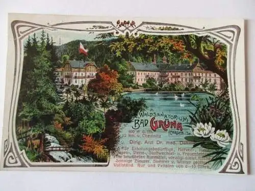 seltene AK Bad Grüna  Waldsanatorium