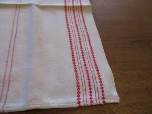 altes Leinen Damast Geschirrtuch um 1920  ( 133 )