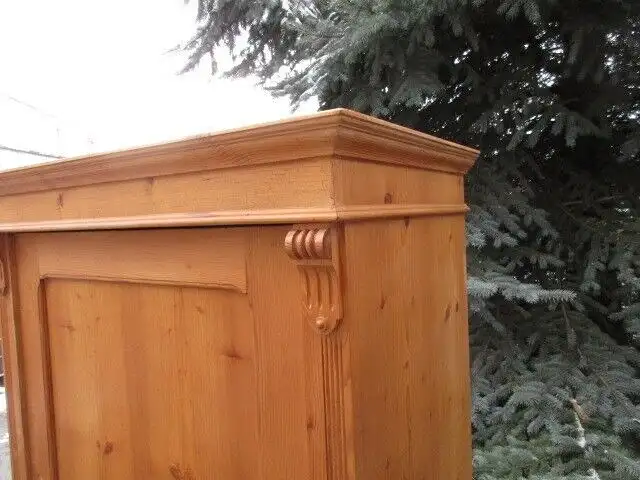 Kleiderschrank Dielenschrank Schrank Gründerzeit um 1880 Weichholz 1 türig 1