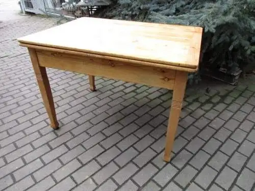 Tisch Esstisch Jugendstil um 1910 Weichholz  zum Ausziehen auf 217 cm