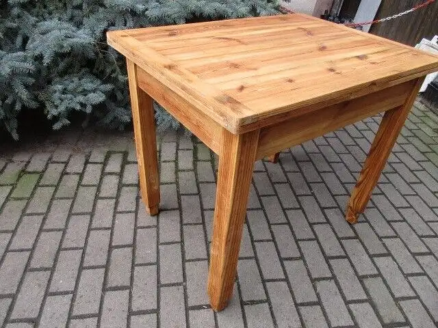 Tisch Esstisch Jugendstil um 1910 Weichholz  zum Ausziehen auf 171 cm 0