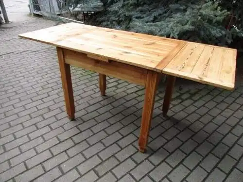 Tisch Esstisch Jugendstil um 1910 Weichholz  zum Ausziehen auf 171 cm