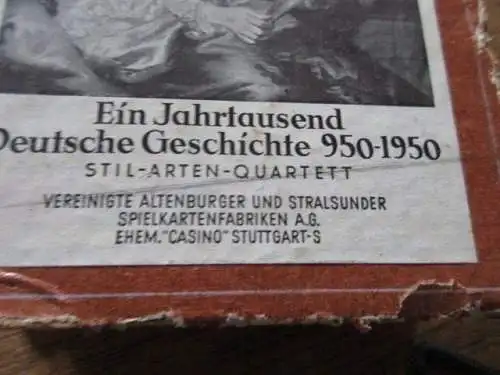 Kartenspiel Ein Jahrtausend Deutsche Geschichte 950-1950 Altenburger Stralsunder