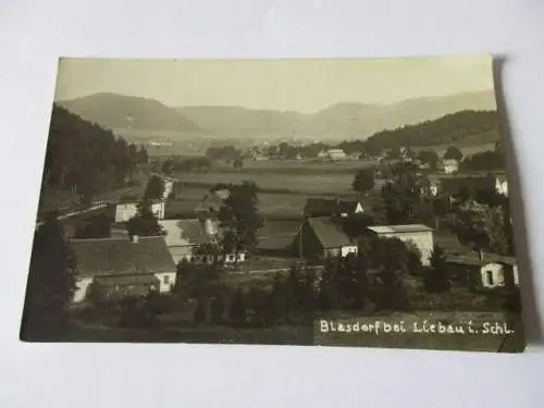 seltene AK Blasdorf bei Liebau gel. 1938