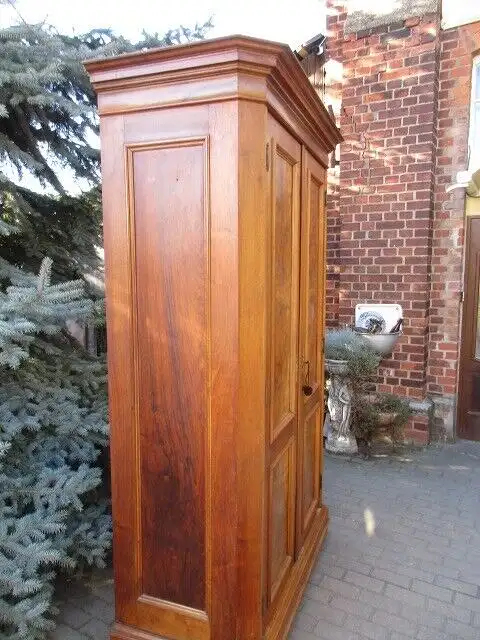 Kleiderschrank Dielenschrank Schrank Jugendstil um 1900 Nussbaum  Zerlegbar 3