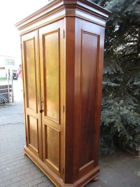 Kleiderschrank Dielenschrank Schrank Jugendstil um 1900 Nussbaum  Zerlegbar 5