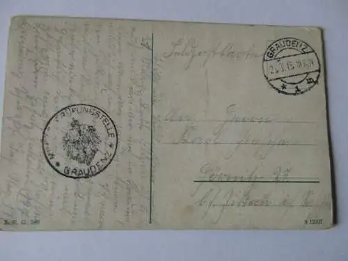 seltene AK Graudenz Westpreussen Marienwerda gel. 1915