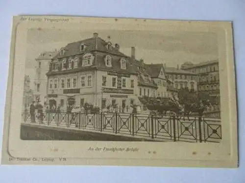 seltene AK Leipzig  An der Frankfurter Brücke