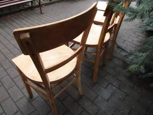 4 alte Stühle Jugendstil um 1900 Holz  Nr. 6 Landhausstil
