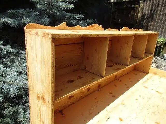 Schreibtisch Biedermeier  um 1870 Weichholz Nr. 4 mit zwei Laden 1