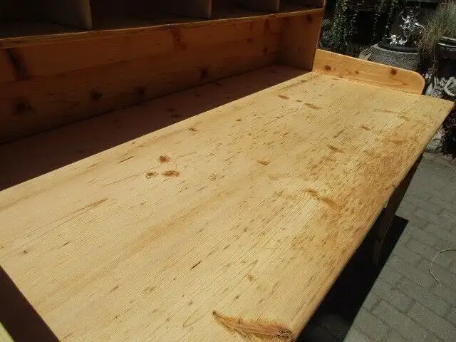 Schreibtisch Biedermeier  um 1870 Weichholz Nr. 4 mit zwei Laden 3