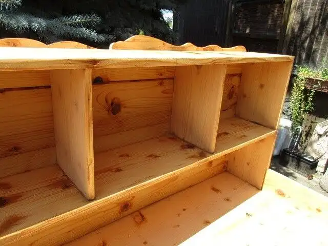 Schreibtisch Biedermeier  um 1870 Weichholz Nr. 4 mit zwei Laden 4