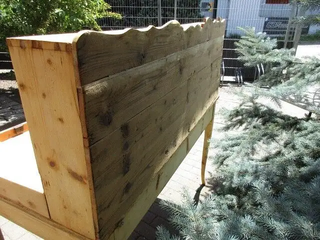 Schreibtisch Biedermeier  um 1870 Weichholz Nr. 4 mit zwei Laden 9