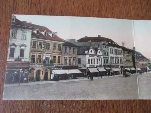 seltene AK Leitmeritz 1909 Marktplatz Dreifachkarte Tschechien