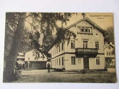 seltene AK Augustusbad bei Radeberg Badehaus