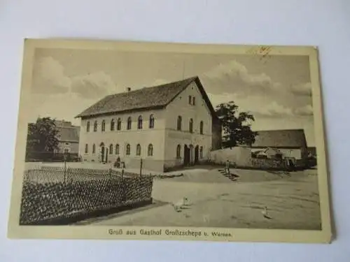 seltene AK Gruß aus Gasthof Großzschepa  bei Wurzen um 1910