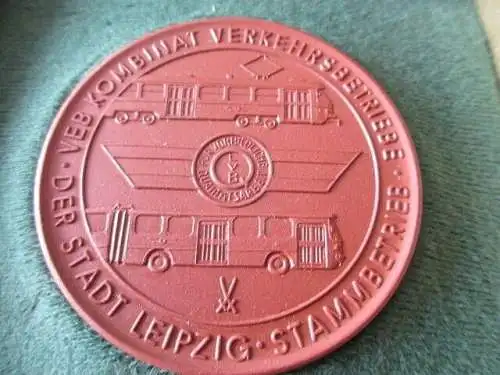 DDR Medaille Leipzig Verkehrsbetriebe Stammbetrieb Böttgermedaille