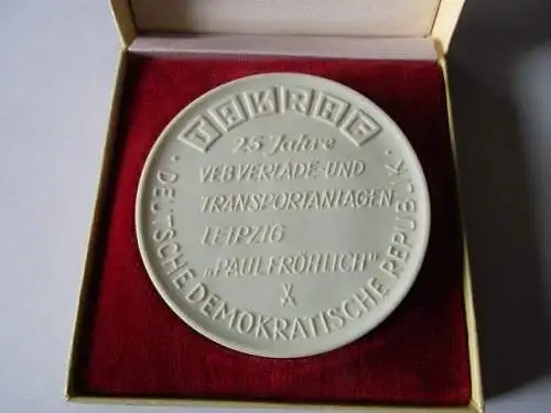 DDR Medaille Leipzig Verlade und Transportanlagen Paul Fröhlich TAKRAF  25 Jahre