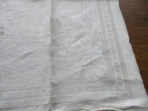 Jugendstil altes Leinen Handtuch Küchentuch Tischläufer ( 130 )