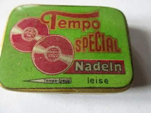 seltene alte Grammophonnadeln Nadeldose  Tempo Spezial