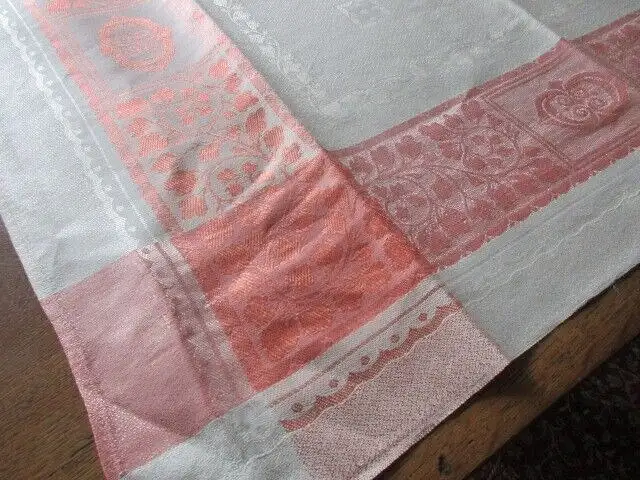 herrliches altes  Tischtuch Tafeltuch 160 cm + 6  Servietten Jugendstil 1
