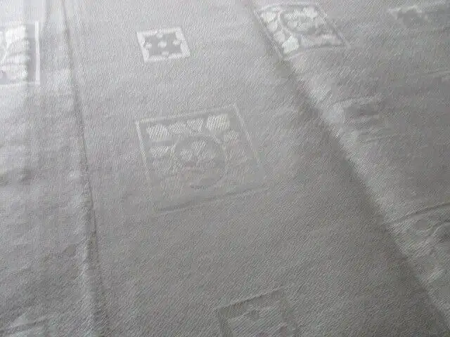 herrliches altes  Tischtuch Tafeltuch 160 cm + 6  Servietten Jugendstil 3