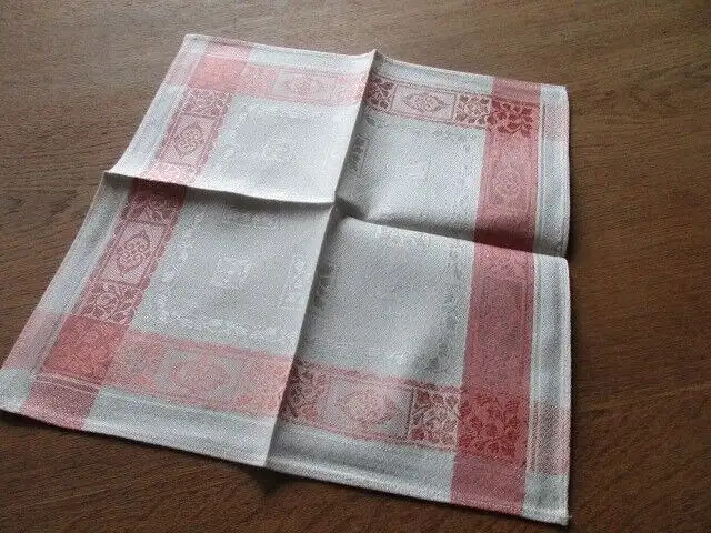 herrliches altes  Tischtuch Tafeltuch 160 cm + 6  Servietten Jugendstil 5