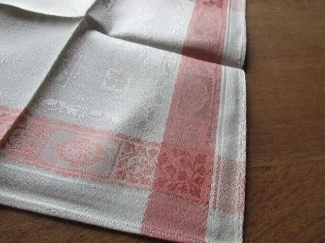 herrliches altes  Tischtuch Tafeltuch 160 cm + 6  Servietten Jugendstil 6