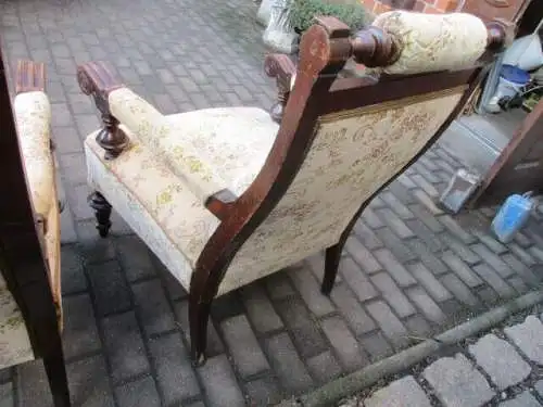 2 alte  Sessel Armlehnstuhl  Gründerzeit um 1890