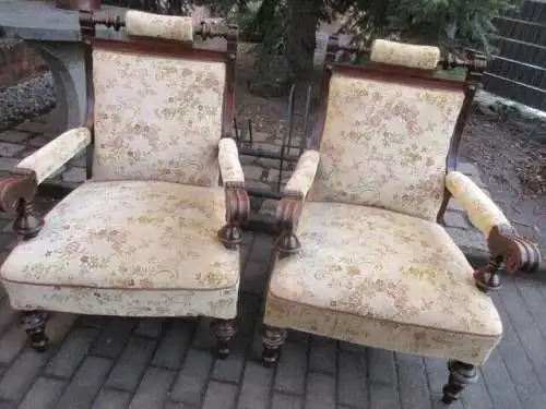 2 alte  Sessel Armlehnstuhl  Gründerzeit um 1890