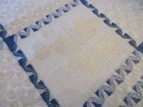 1 altes Leinen Handtücher Geschirrtücher blaue Streifen  ( 191 )