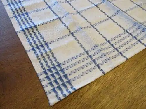 1 altes Leinen Handtücher Geschirrtücher blaue Streifen  ( 191 )