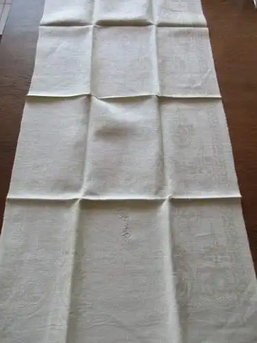 Jugendstil altes Leinen Handtuch Küchentuch Tischläufer ( 85 )