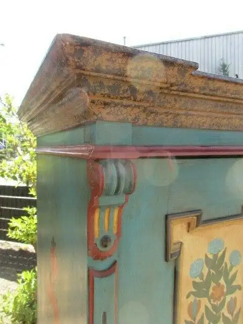 Bauernschrank Landhausschrank  Kleiderschrank  Gründerzeit um 1880 Bemalt  2