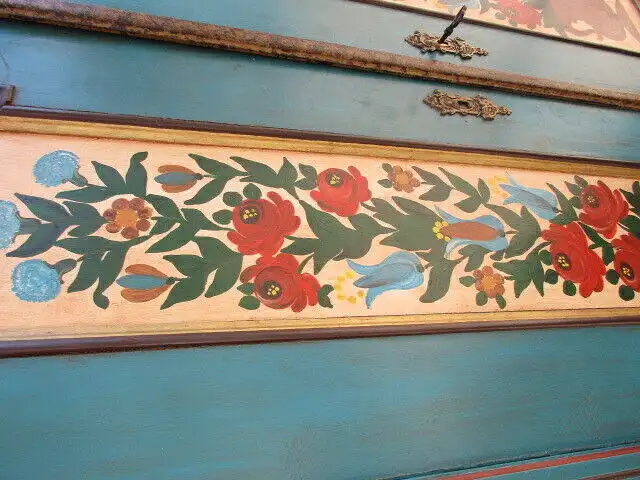 Bauernschrank Landhausschrank  Kleiderschrank  Gründerzeit um 1880 Bemalt  3