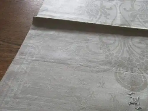 1 altes Leinen Damast Geschirrtuch Jugendstil Froher Sinn bringt Gewinn ( 228 ) 
