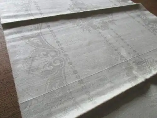 1 altes Leinen Damast Geschirrtuch Jugendstil Monogramm EU   ( 117 ) 