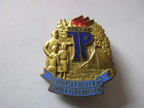 DDR Abzeichen Pioniere Bewährter Helfer der Sommerferiengestaltung 1956 -