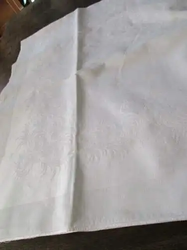  altes Tischtuch Tischdecke Leinen florales Jugendstil 150 x 125 cm  ( 3 )