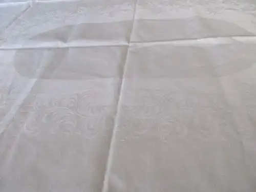  altes Tischtuch Tischdecke Leinen florales Jugendstil 150 x 130 cm  ( 2 )