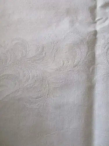  altes Tischtuch Tischdecke Leinen florales Jugendstil 150 x 130 cm  ( 2 )